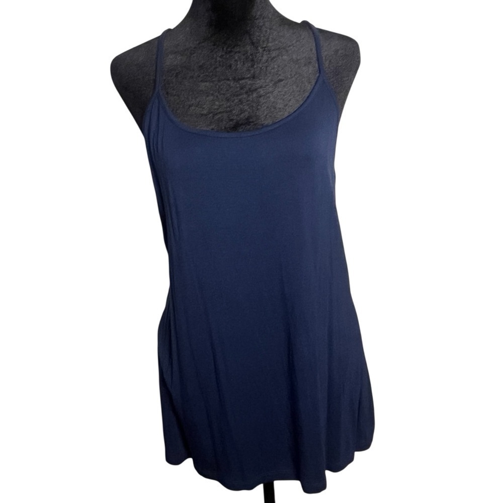 Sundance Sense of Style Sheer Lace Tunic Top Navy Blue — Size Medium - Picture 7 of 11